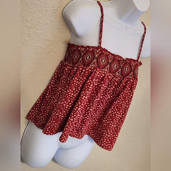 Patrons of Peace Bohemian Spaghetti Strap Blouse Size Medium - Picture 4 of 8